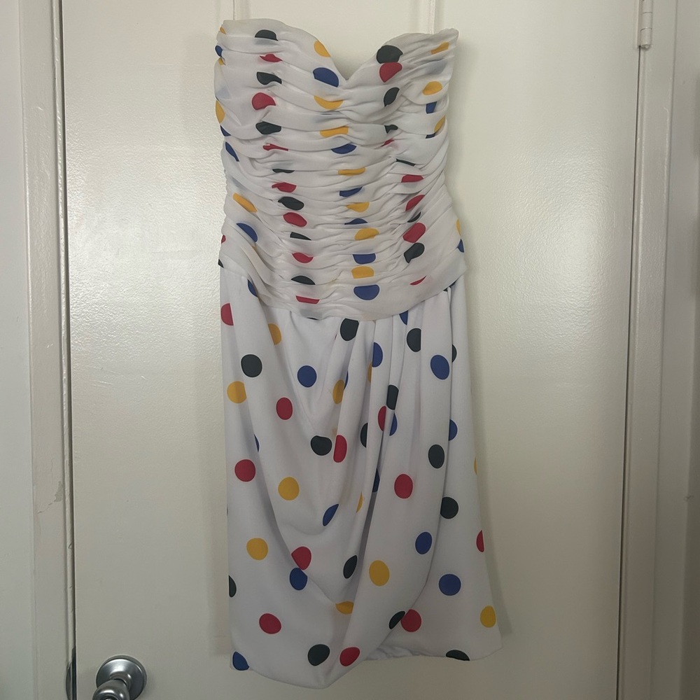 Victor Costa Ruched Party Dress with Sweetheart Neckline